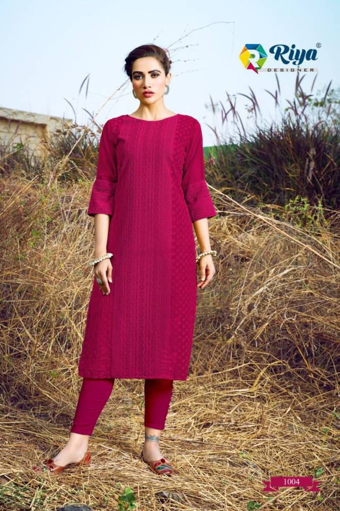 Riya Shifali New Designer Fancy Wear Georgette Kurti Collection